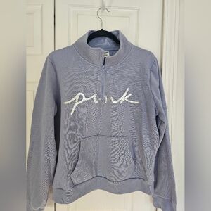 Victoria Secert Pink 1/4 Zip Pull Over SZ Large